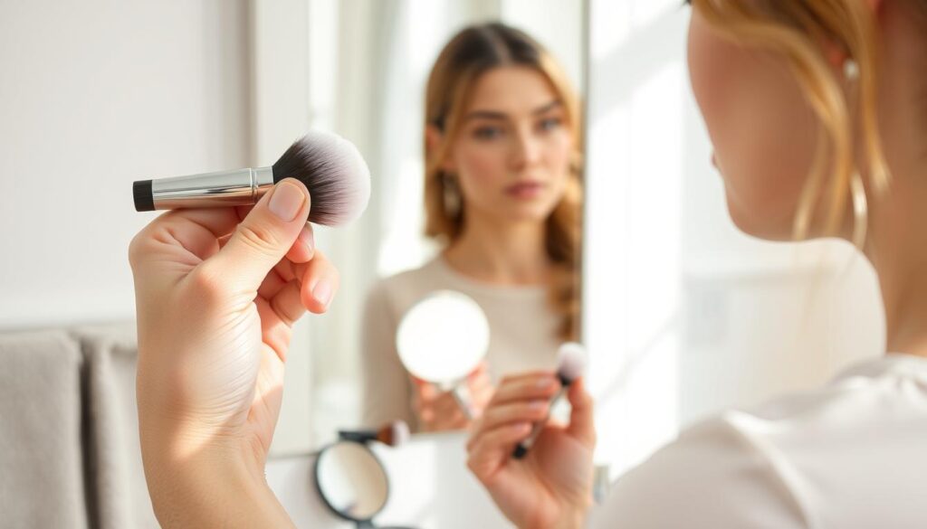 makeup børster anvendelse til concealer